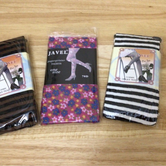 Ladies 3 javel assorted opaque stocking. - Picture 2 of 4